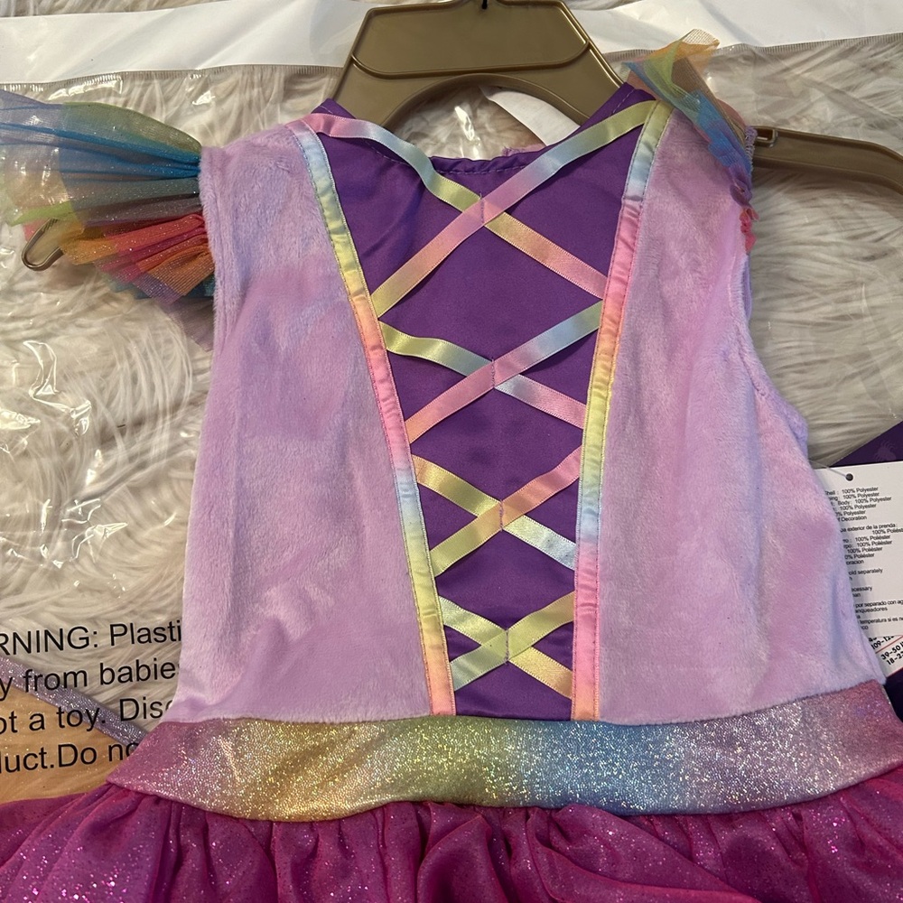 Girls rainbow unicorn costume - Picture 2 of 5